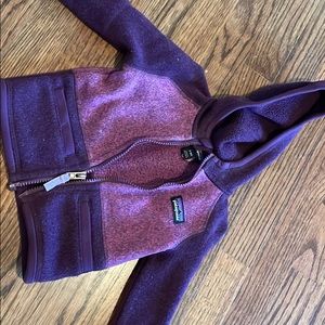 Patagonia better sweater zip up with hood 3/6m.